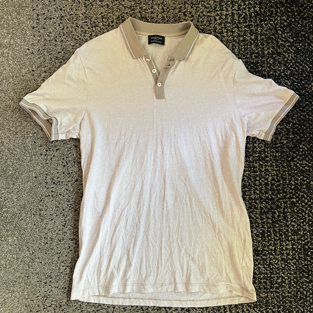 BEIGE COLLARED SHIRT